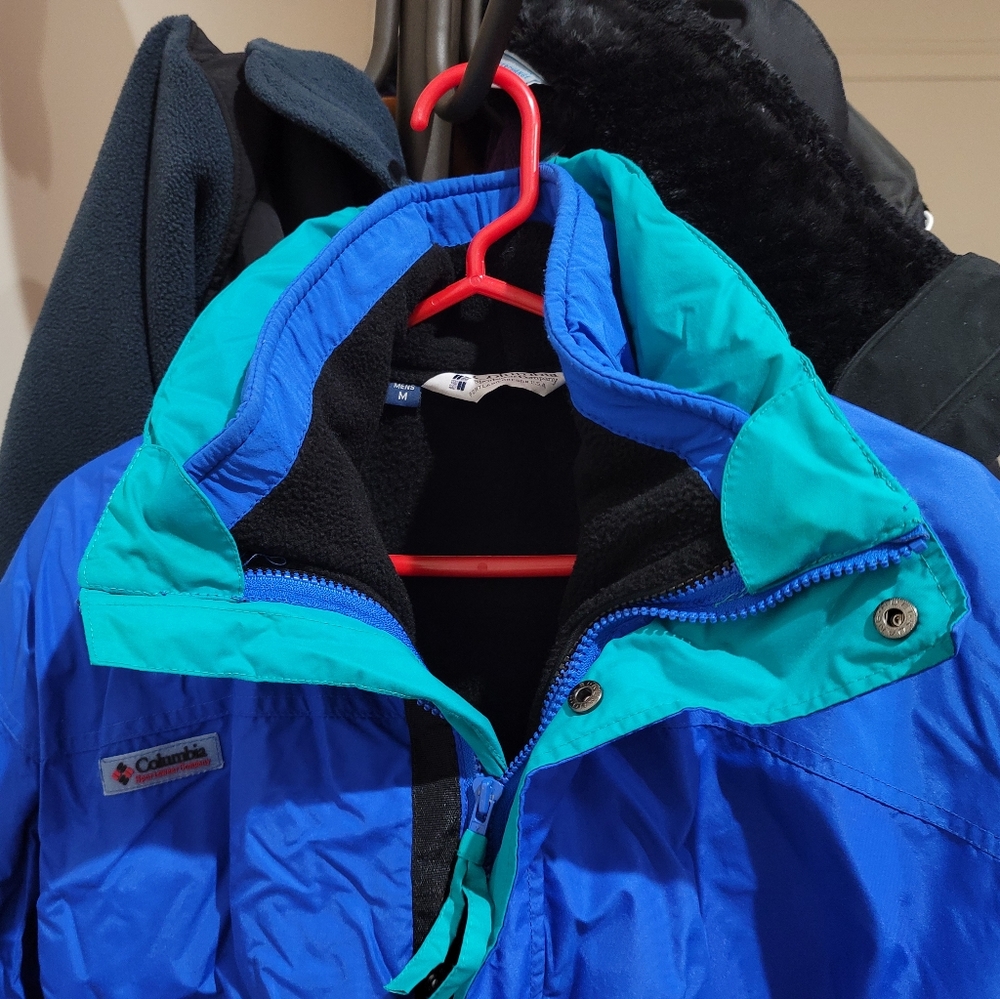 Vintage Columbia Men's Bugaboo Blue Jacket Medium with inner fleece included